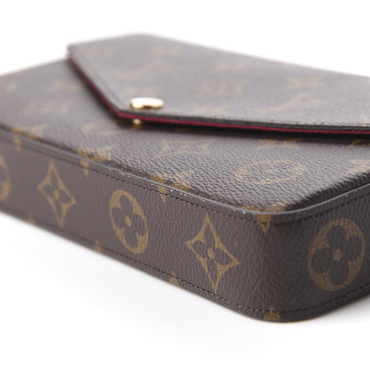 Louis Vuitton Monogram Pochette Felicie Chain Wallet Fuchsia 8 of 19
