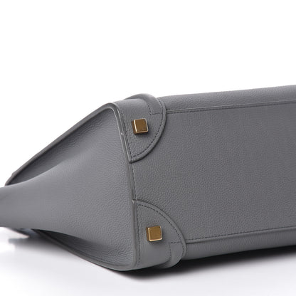 Celine Baby Drummed Calfskin Micro Luggage Kohl 10 of 13