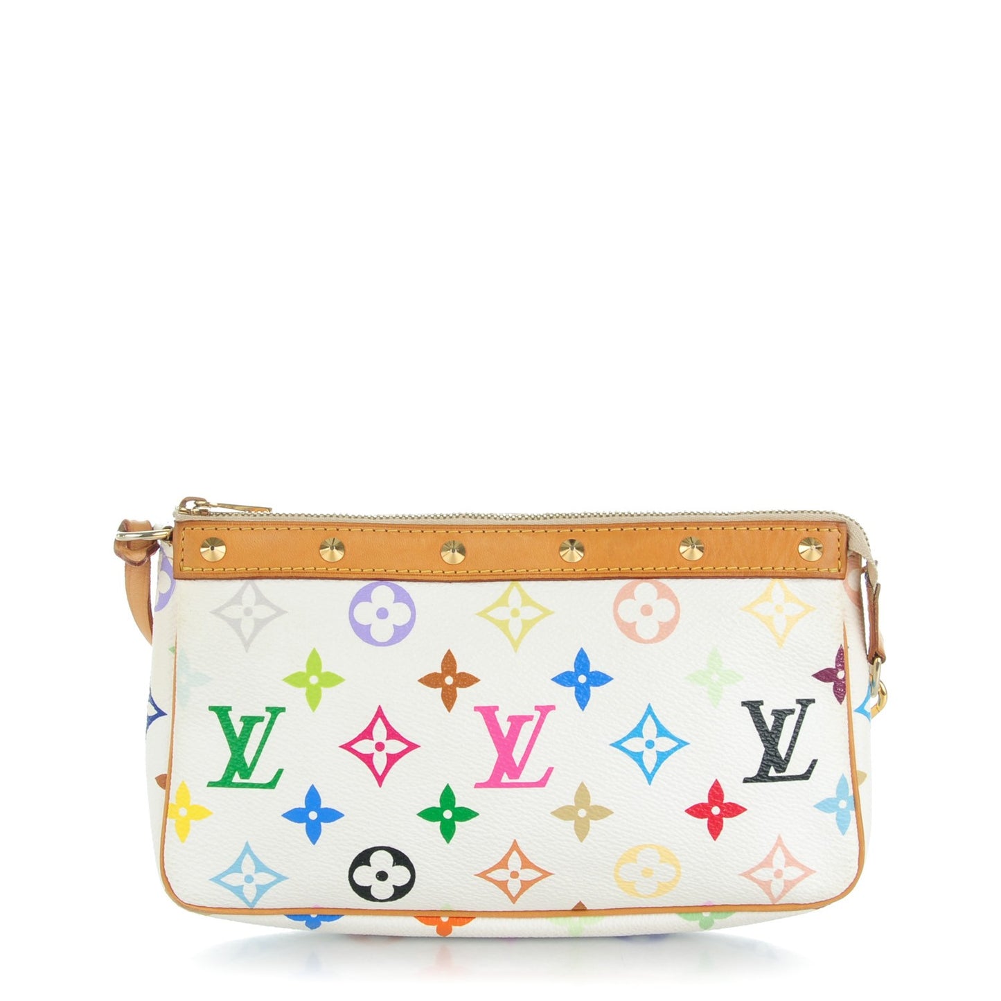 Monogram Multicolor Pochette Accessories White