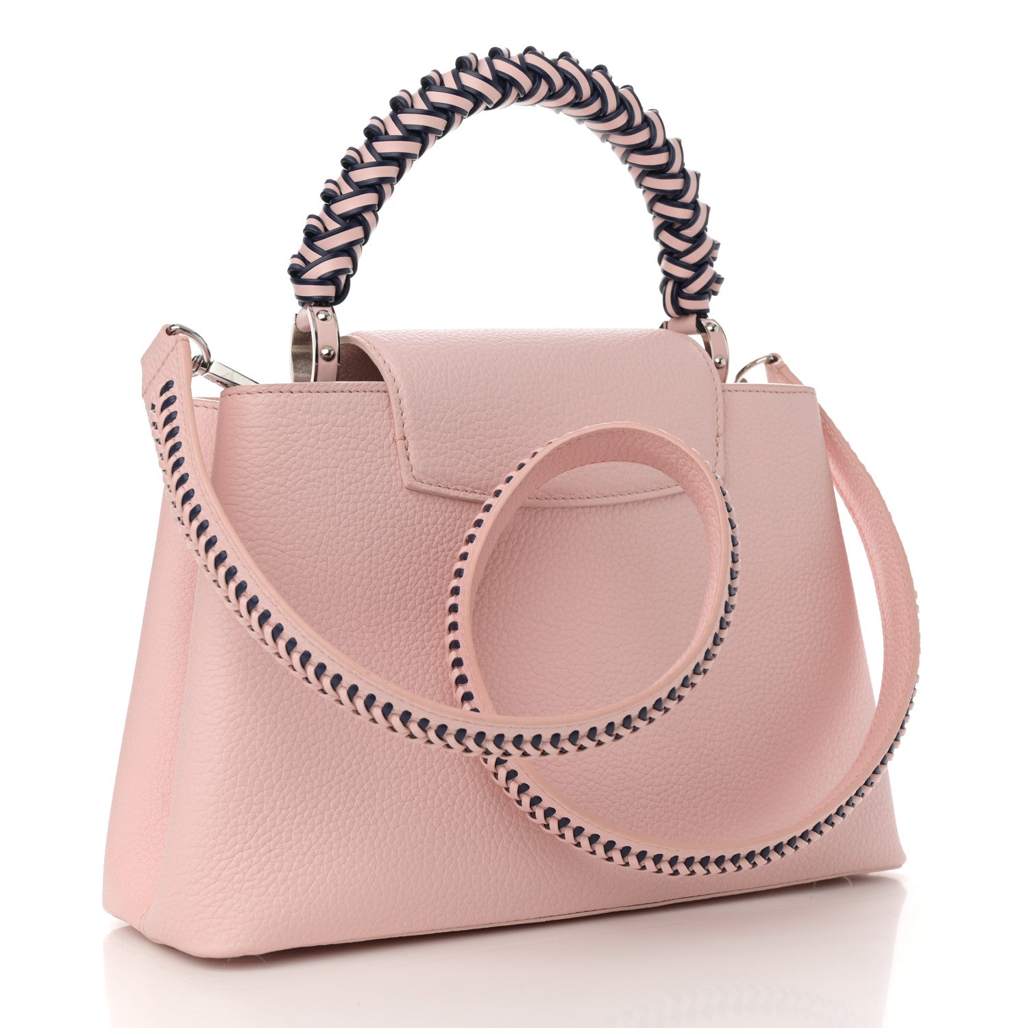 Louis Vuitton Taurillon Braided Capucines MM  Light Pink 3 of 9