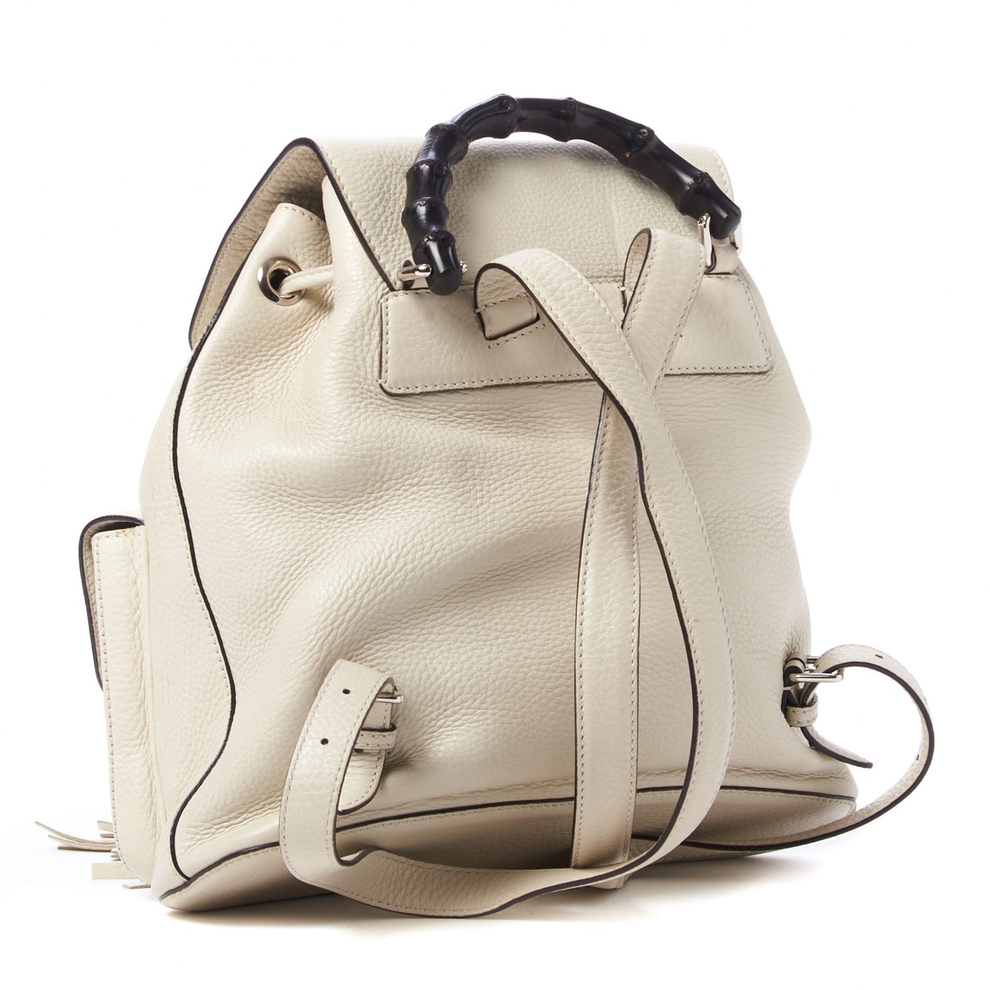 Cellarius Calfskin Medium Bamboo Backpack Mystic White