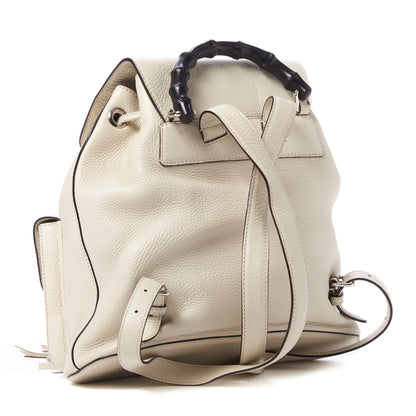Gucci Cellarius Calfskin Medium Bamboo Backpack Mystic White 3 of 13