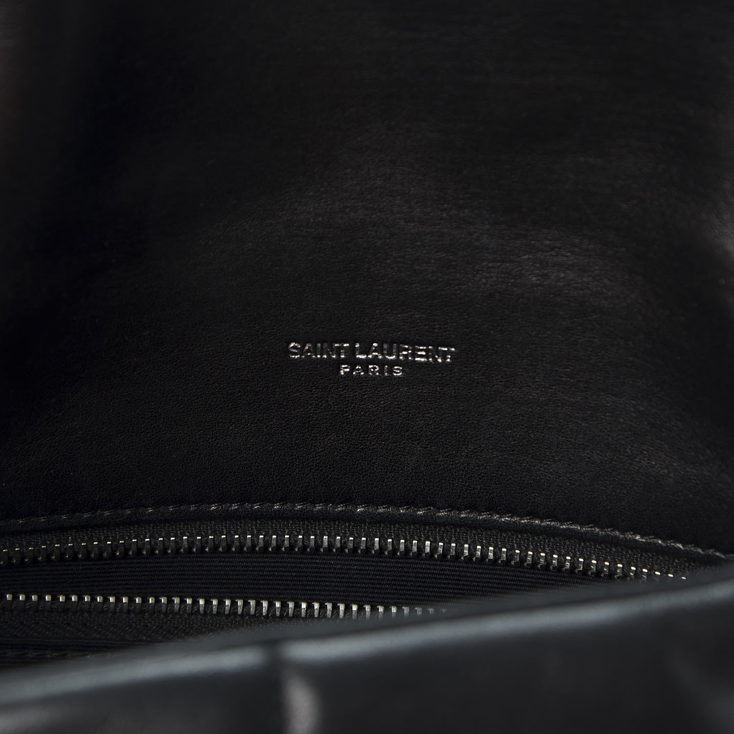 Saint Laurent Lambskin Quilted Small Loulou Puffer Monogram Chain Satchel Black 7 of 10