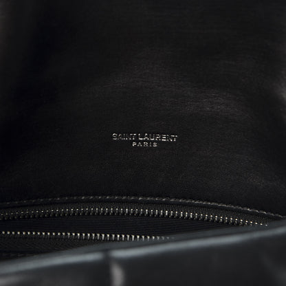 Saint Laurent Lambskin Quilted Small Loulou Puffer Monogram Chain Satchel Black 7 of 10