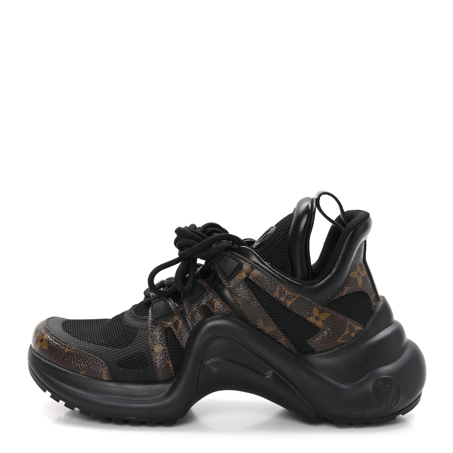 Calfskin Patent Monogram LV Archlight Sneakers 38 Black