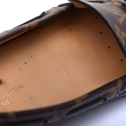 Louis Vuitton Monogram Mens Arizona Car Shoe Moccasin Loafers 9 Macassar 11 of 13