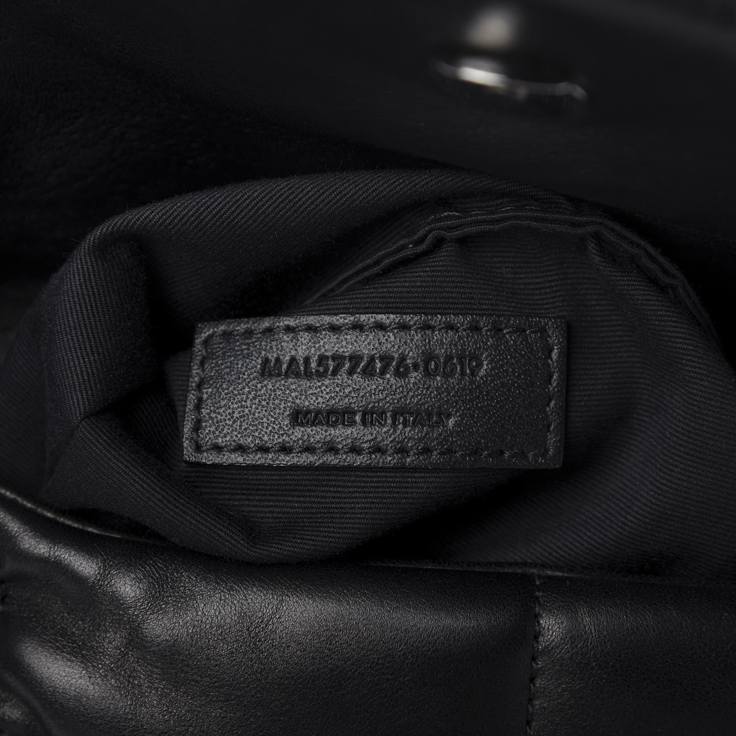 Saint Laurent Lambskin Quilted Small Loulou Puffer Monogram Chain Satchel Black 9 of 9
