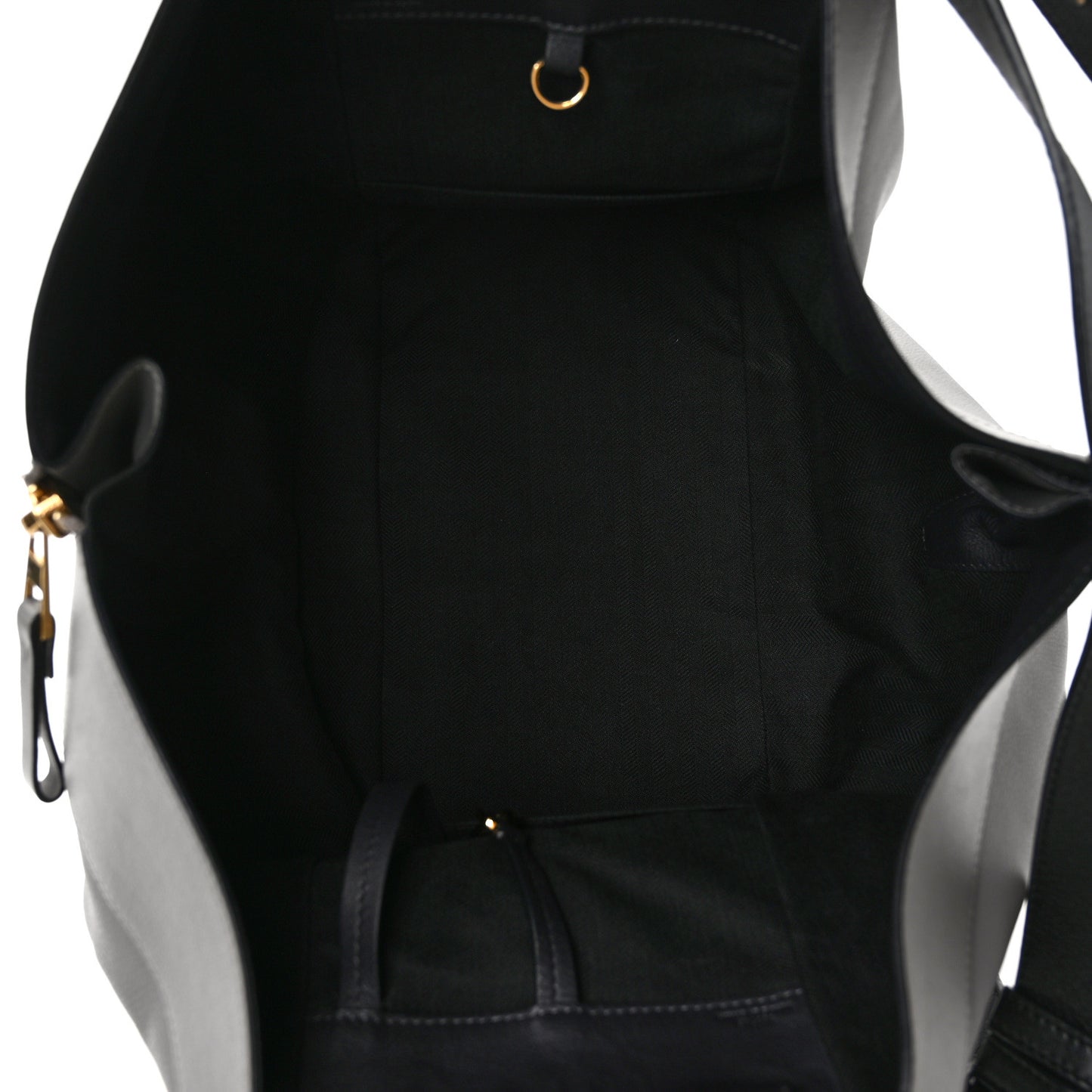 Calfskin Medium Hammock Shoulder Bag Grey Black