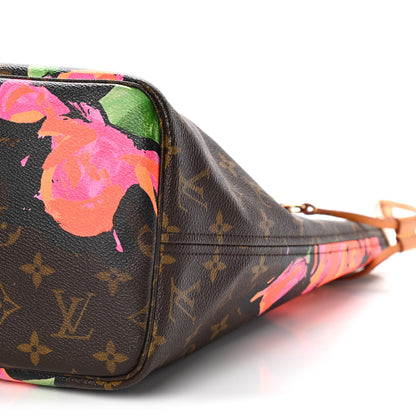 Louis Vuitton Monogram Roses Neverfull MM 8 of 17