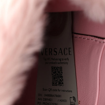 Versace Faux Fur Quilted Virtus Shoulder Bag English Rose 7 of 10
