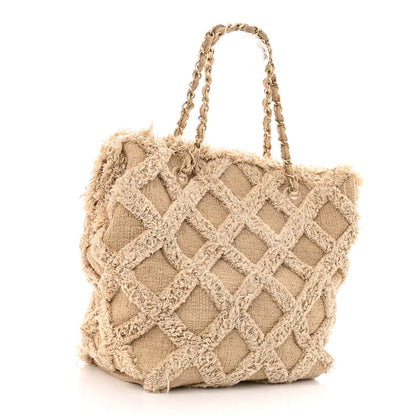 Chanel Tweed Nature Tote Beige 3 of 9