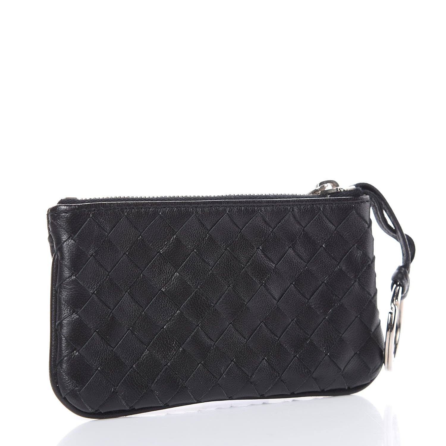 Bottega Veneta Nappa Intrecciato Key Case Black 3 of 8