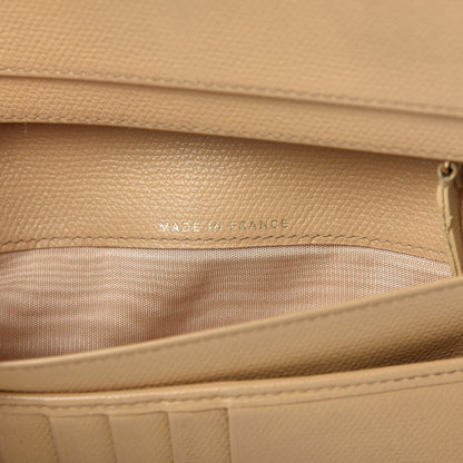 Chanel Grained Calfskin CC Button Yen Wallet Beige 9 of 13