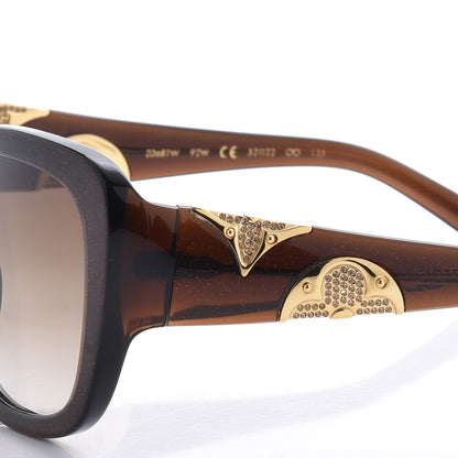 Louis Vuitton Iris PM Sunglasses Z0681W Brown Speckling 6 of 8