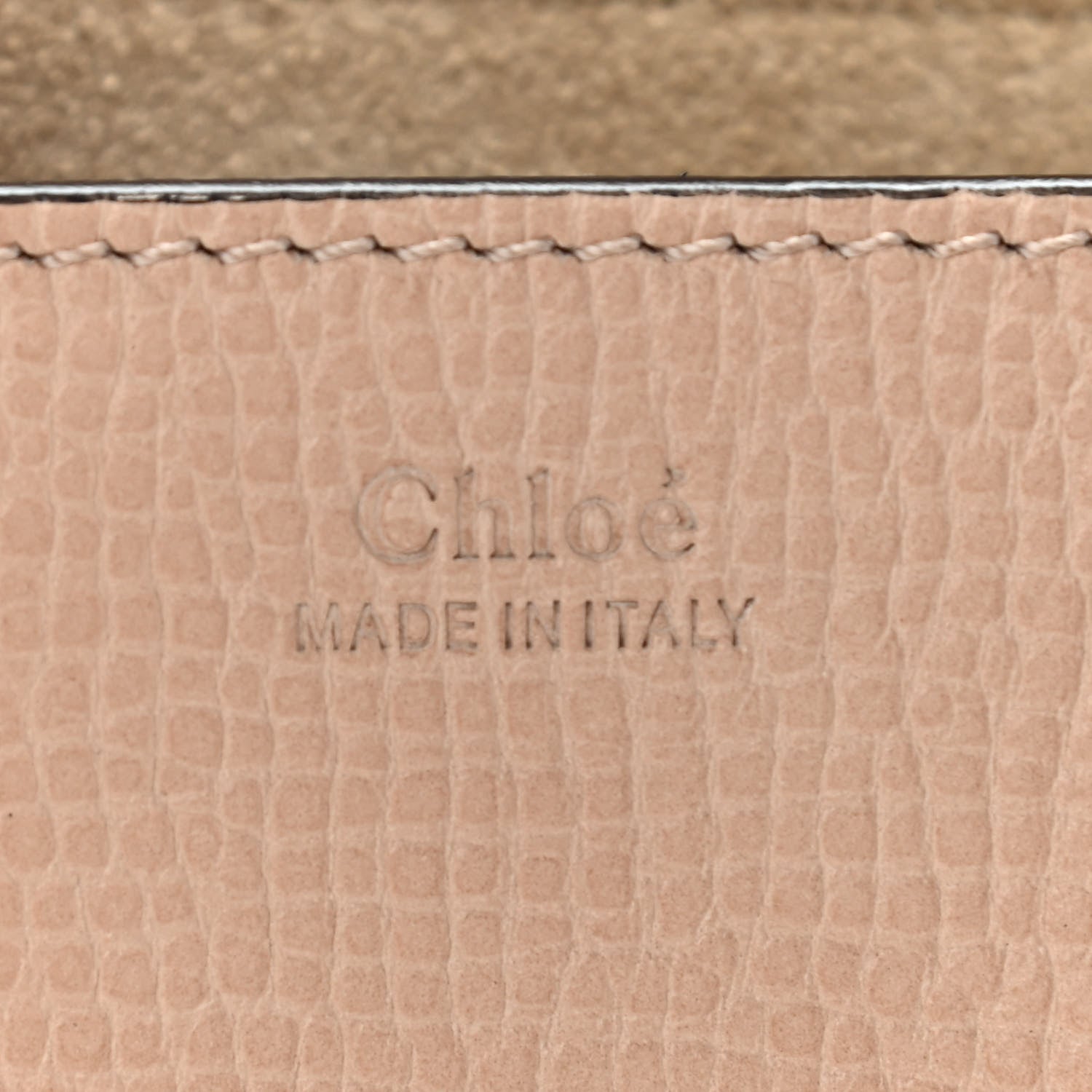 Chloe Grained Calfskin Lambskin Mini Bi-Color Drew Shoulder Bag Powder Beige Caramel 5 of 8