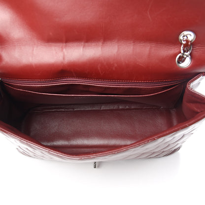 Chanel Patent Quilted Maxi Single Flap Dark Red 5 of 11