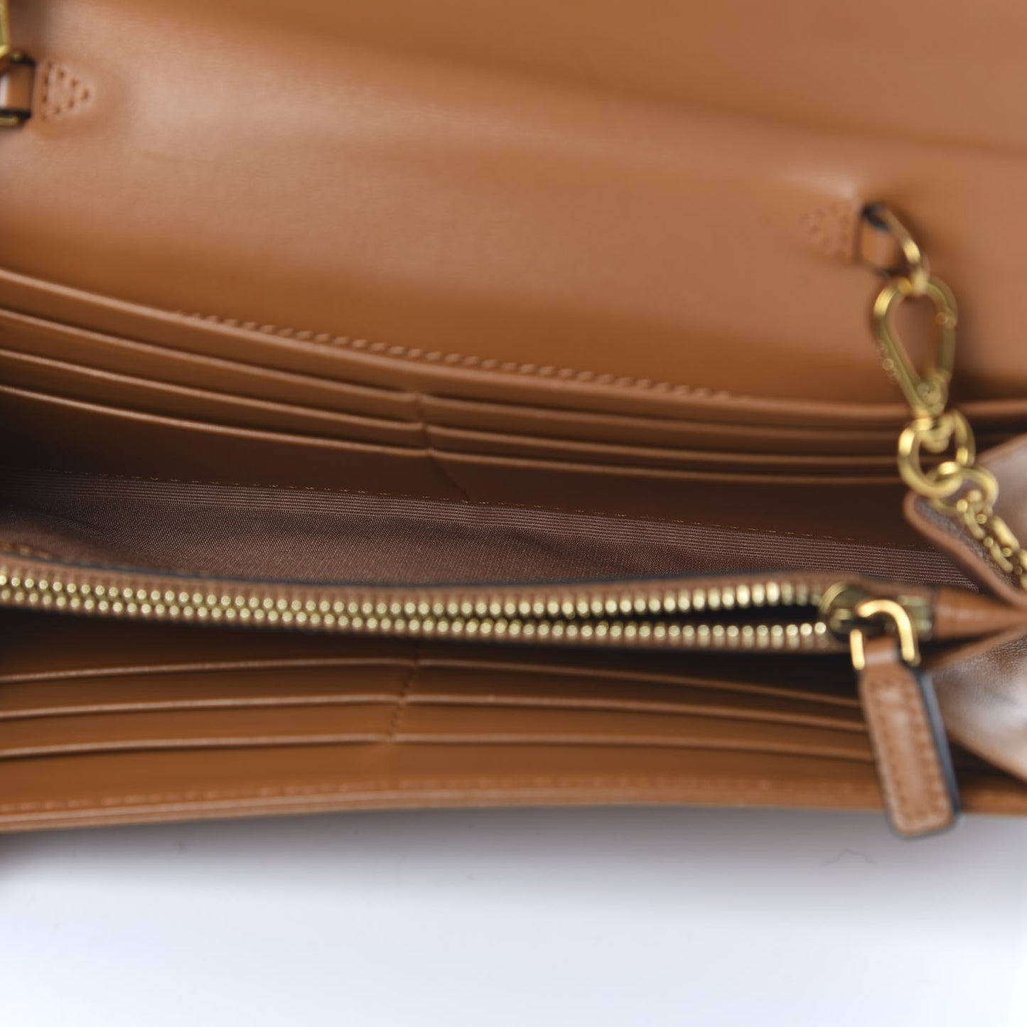 Visetos Large Patricia Wallet On Chain Cognac