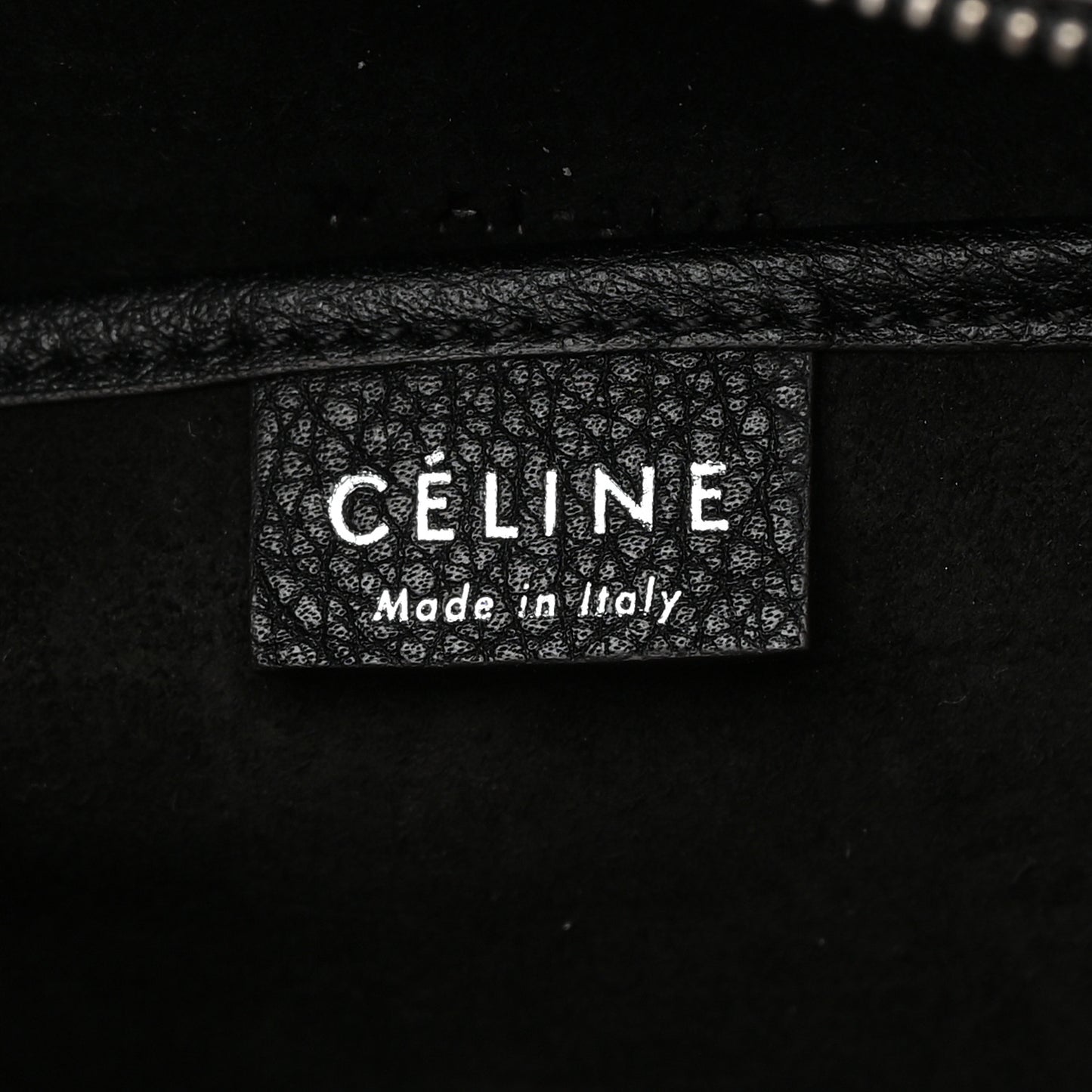 Drummed Calfskin Nano Luggage Black