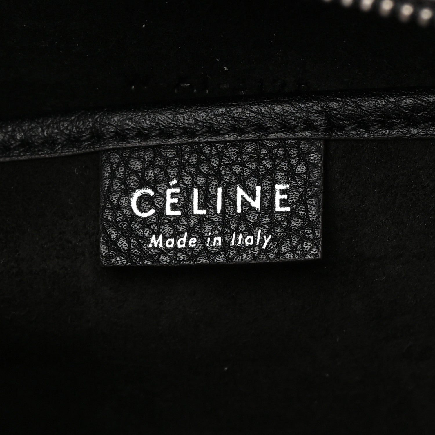 Celine Drummed Calfskin Nano Luggage Black 6 of 11