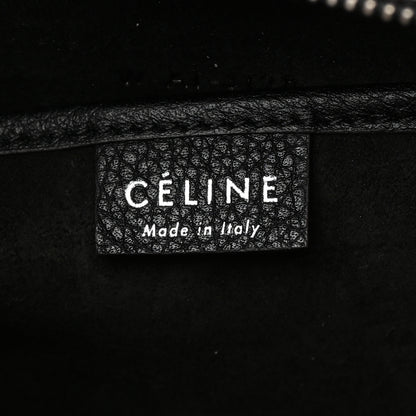 Celine Drummed Calfskin Nano Luggage Black 6 of 11