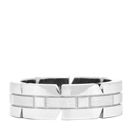 Cartier 18K White Gold Tank Francaise Band Ring 51 5.75 1 of 4