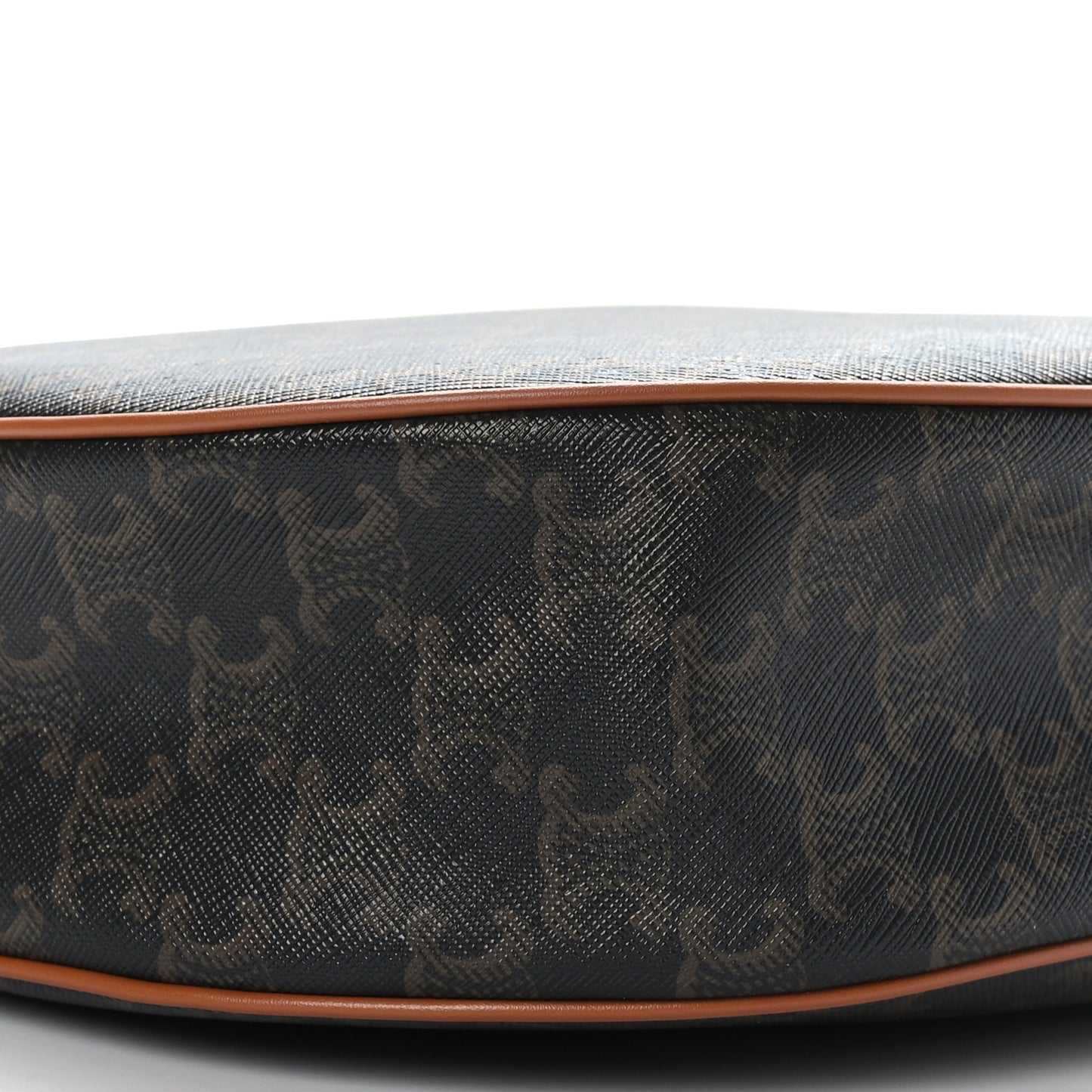 Calfskin Triomphe Canvas Heloise Shoulder Bag Tan