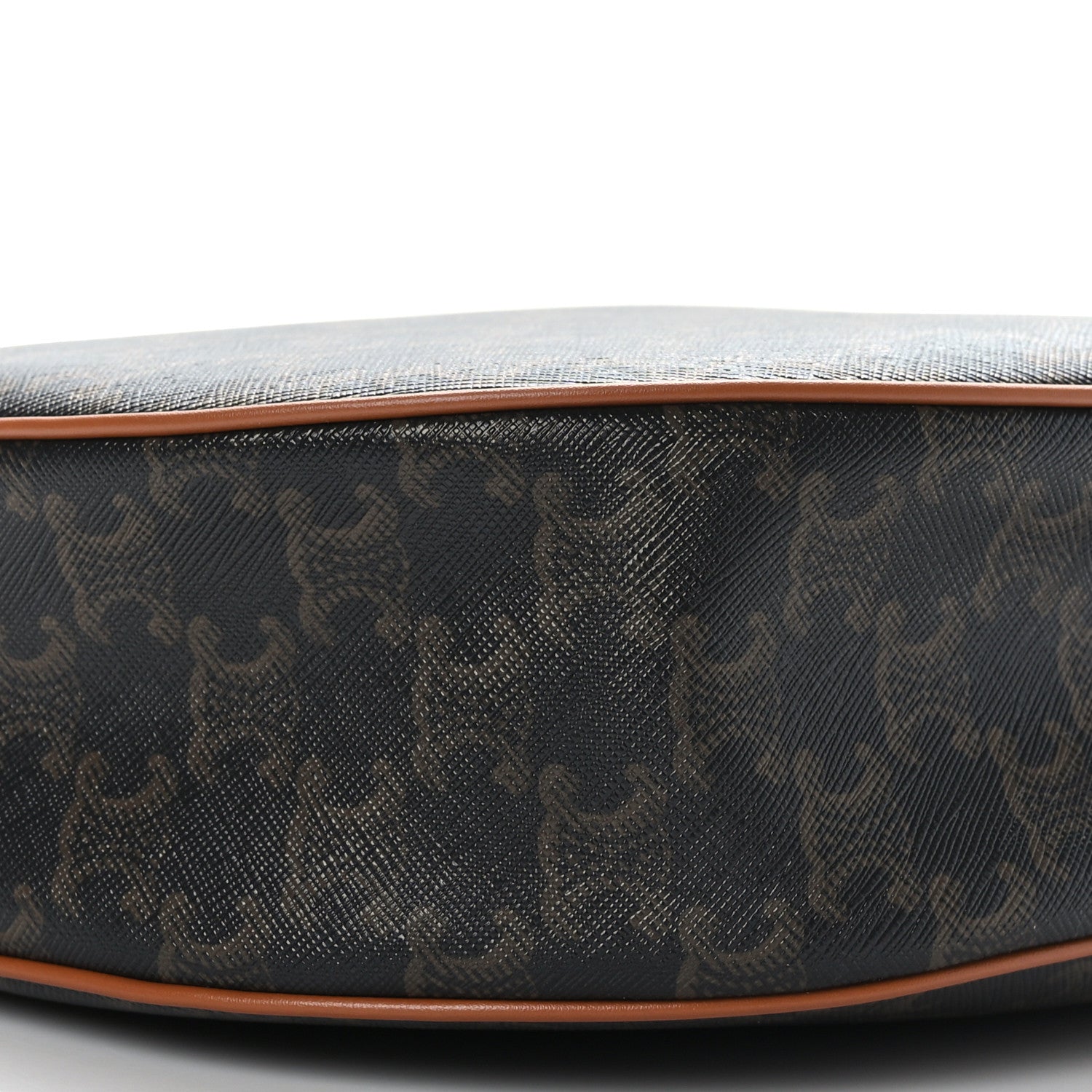 Celine Calfskin Triomphe Canvas Heloise Shoulder Bag Tan 7 of 8