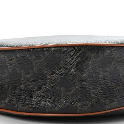 Celine Calfskin Triomphe Canvas Heloise Shoulder Bag Tan 7 of 8