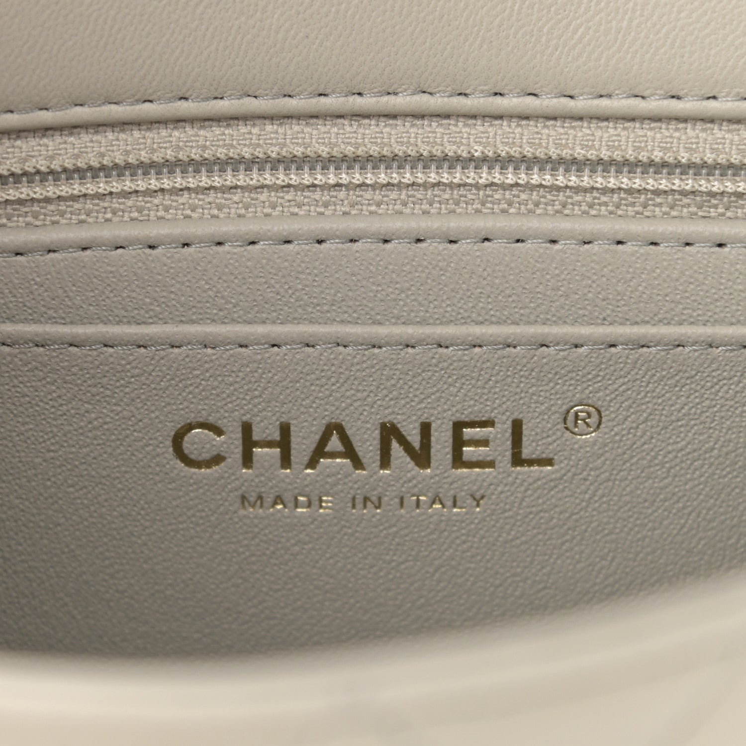 Chanel Lambskin Quilted Mini Rectangular Flap Grey 6 of 10