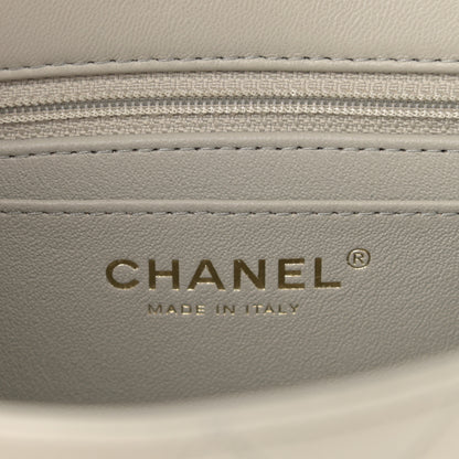 Chanel Lambskin Quilted Mini Rectangular Flap Grey 6 of 10