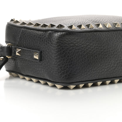 Valentino Garavani Pebbled Calfskin Rockstud Camera Crossbody Bag Black 8 of 9