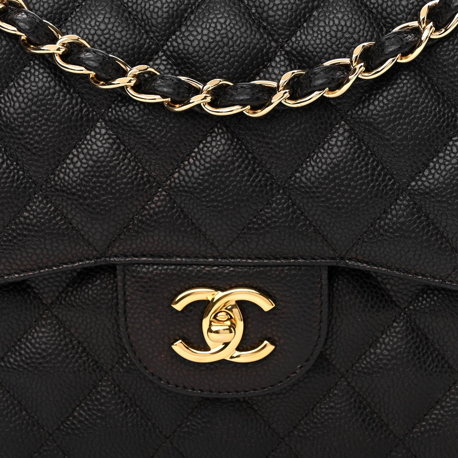 Chanel Caviar Quilted Jumbo Double Flap Black 8 of 11