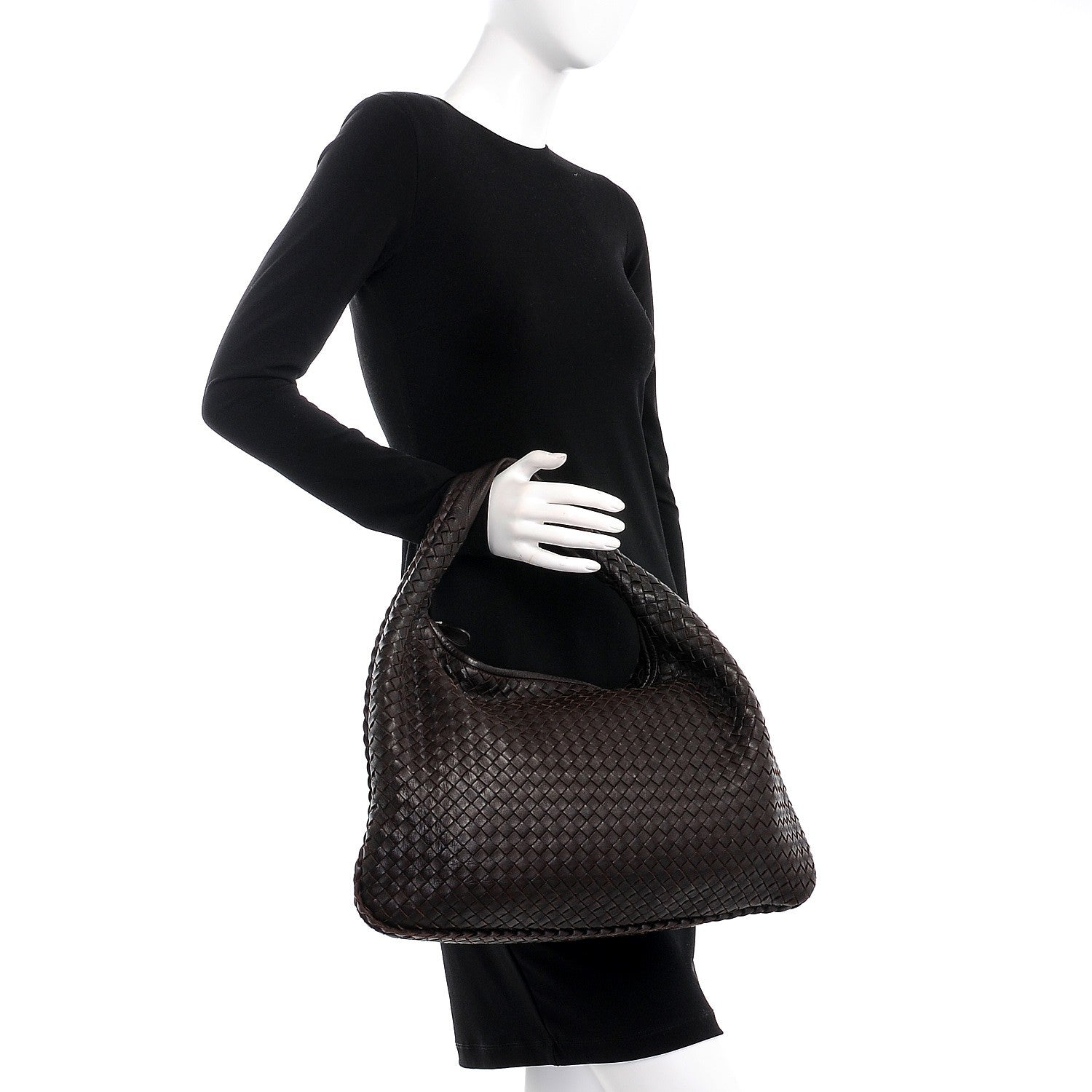 Bottega Veneta Nappa Intrecciato Large Veneta Hobo Ebano 2 of 9