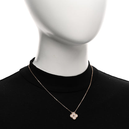 Van Cleef & Arpels 18K Rose Gold Diamond Vintage Alhambra Pendant Necklace 2 of 5