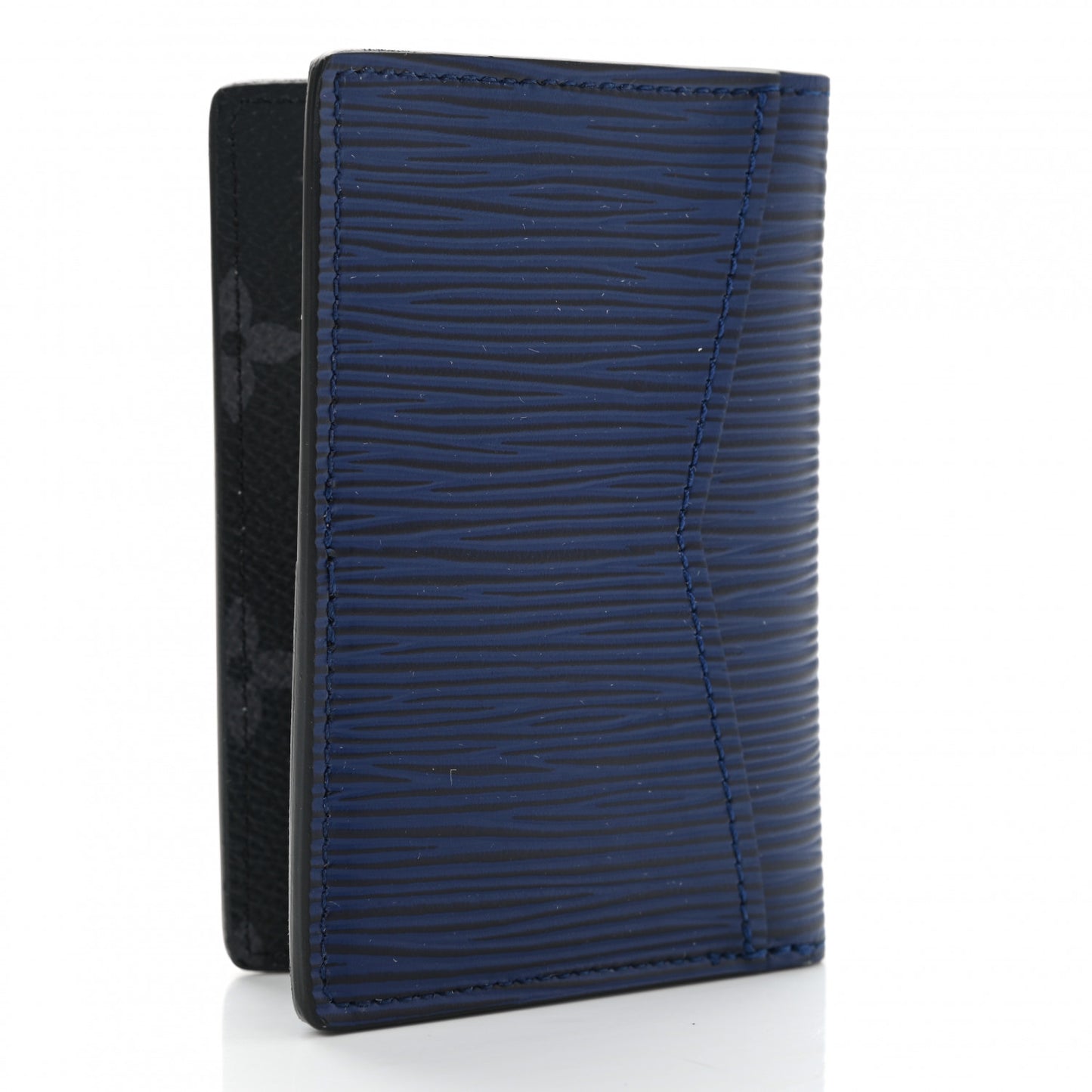 Epi Monogram Eclipse Pocket Organizer Blue Black Grey