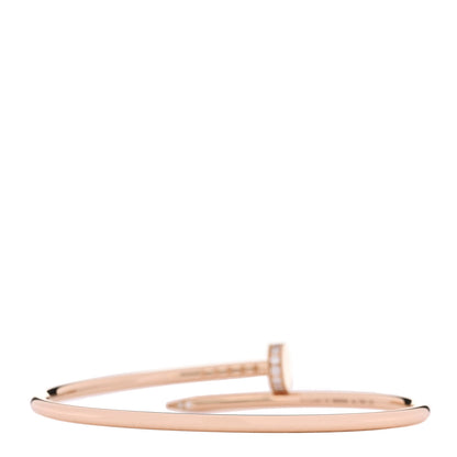 Cartier 18K Pink Gold Diamond Small Juste Un Clou Bracelet 15 2 of 4