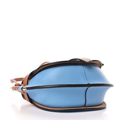 Loewe Grained Calfskin Mini Gate Crossbody Bag Tan Sky Blue 4 of 9