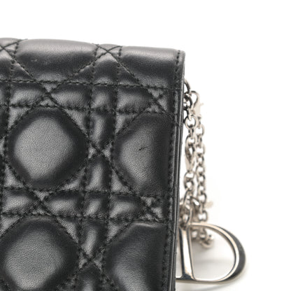 Christian Dior Lambskin Cannage Lady Dior Convertible Clutch Black 13 of 14