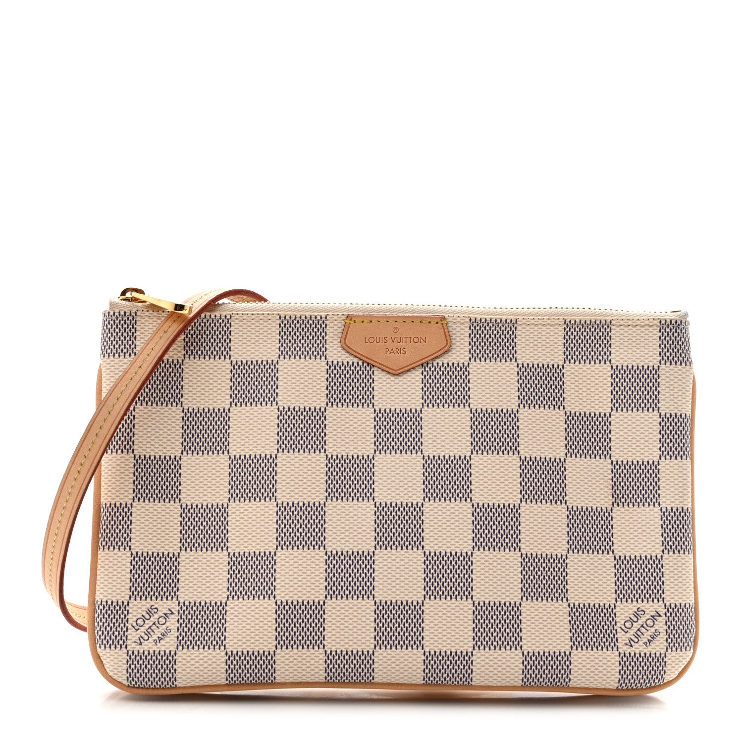 Louis Vuitton Damier Azur Double Zip Pochette 1 of 14
