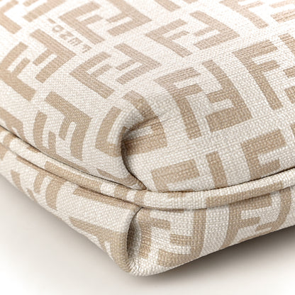 Fendi Zucchino Spalmati Forever Tube Messenger Crema Ecru 8 of 11