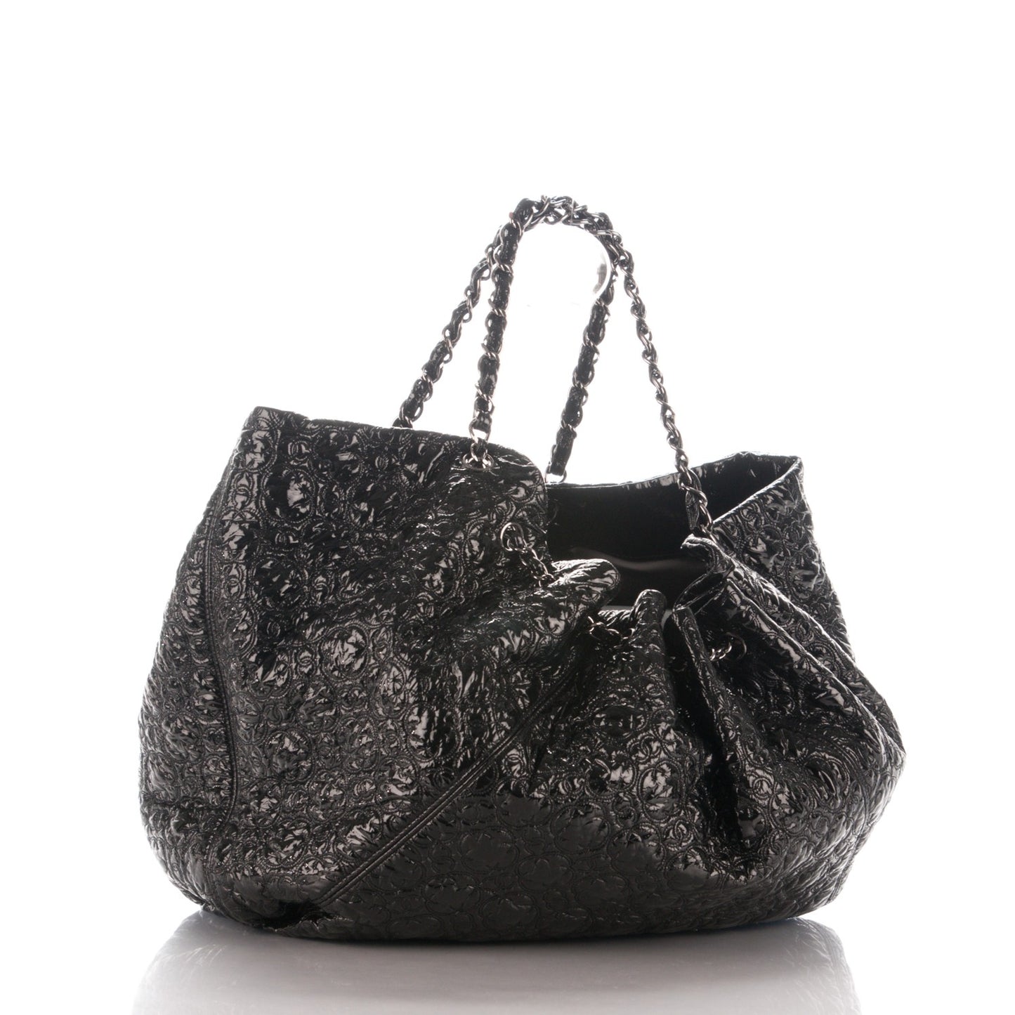 Vinyl Graphic Edge Tote Black