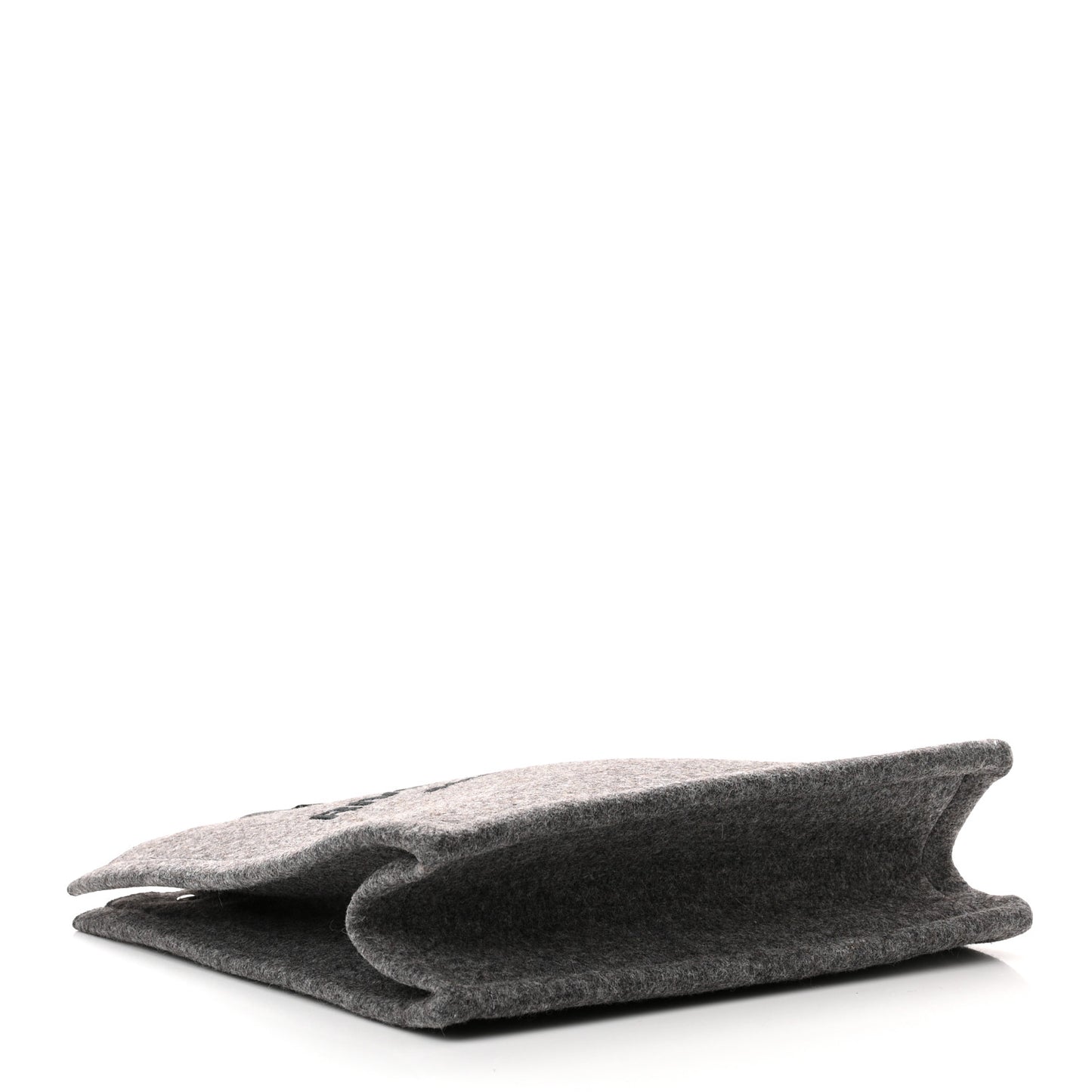 Wool Calfskin Rive Gauche North South Tote Grey
