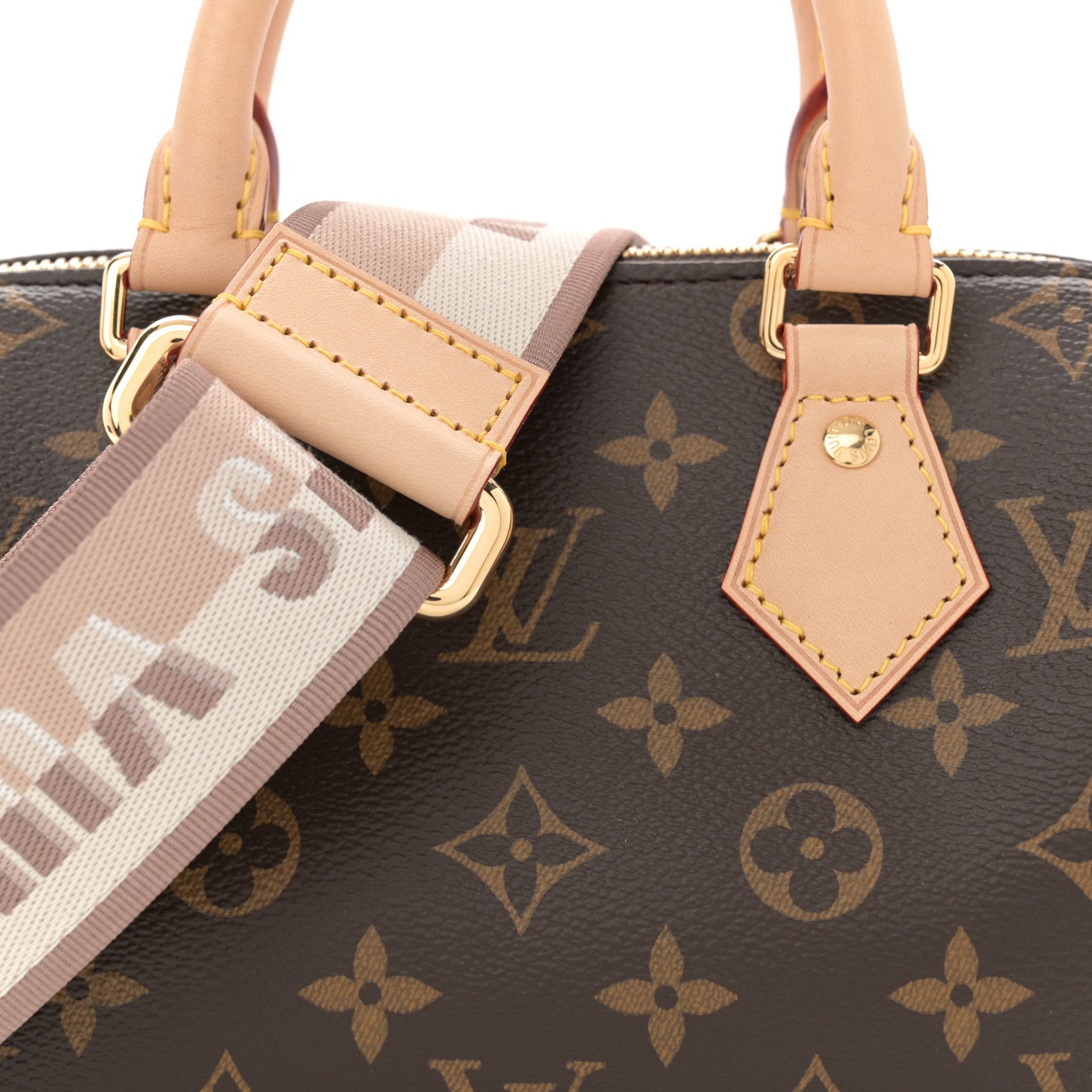 Louis Vuitton Monogram Speedy Bandouliere 20 Beige 7 of 9