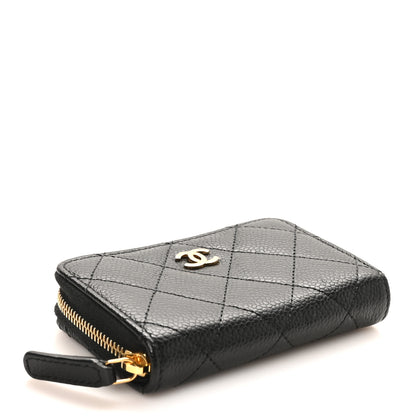 Chanel Caviar Quilted Zip Coin Purse Black 4 of 7