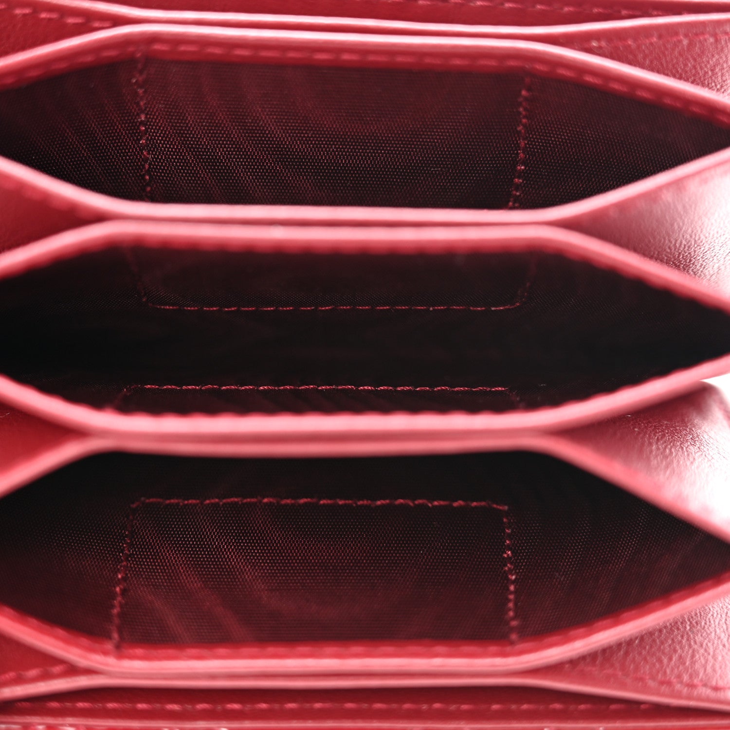 Christian Dior Patent Cannage Lady Dior 5-Gusset Card Holder Rouge Ceris 5 of 7
