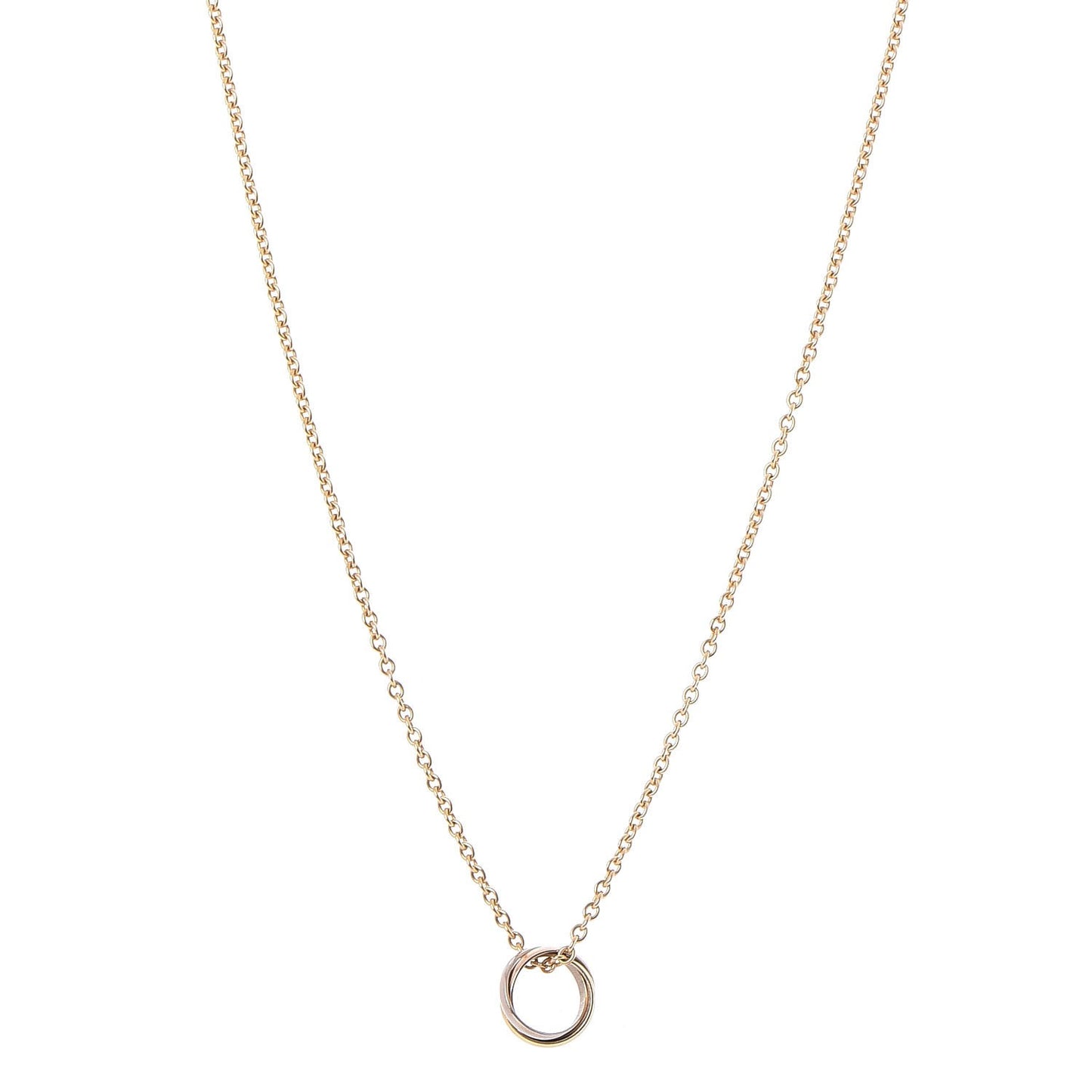18K Pink Yellow White Gold Trinity Pendant Necklace