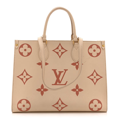 Louis Vuitton Empreinte Monogram Giant Onthego MM Creme Rose Trianon 1 of 9