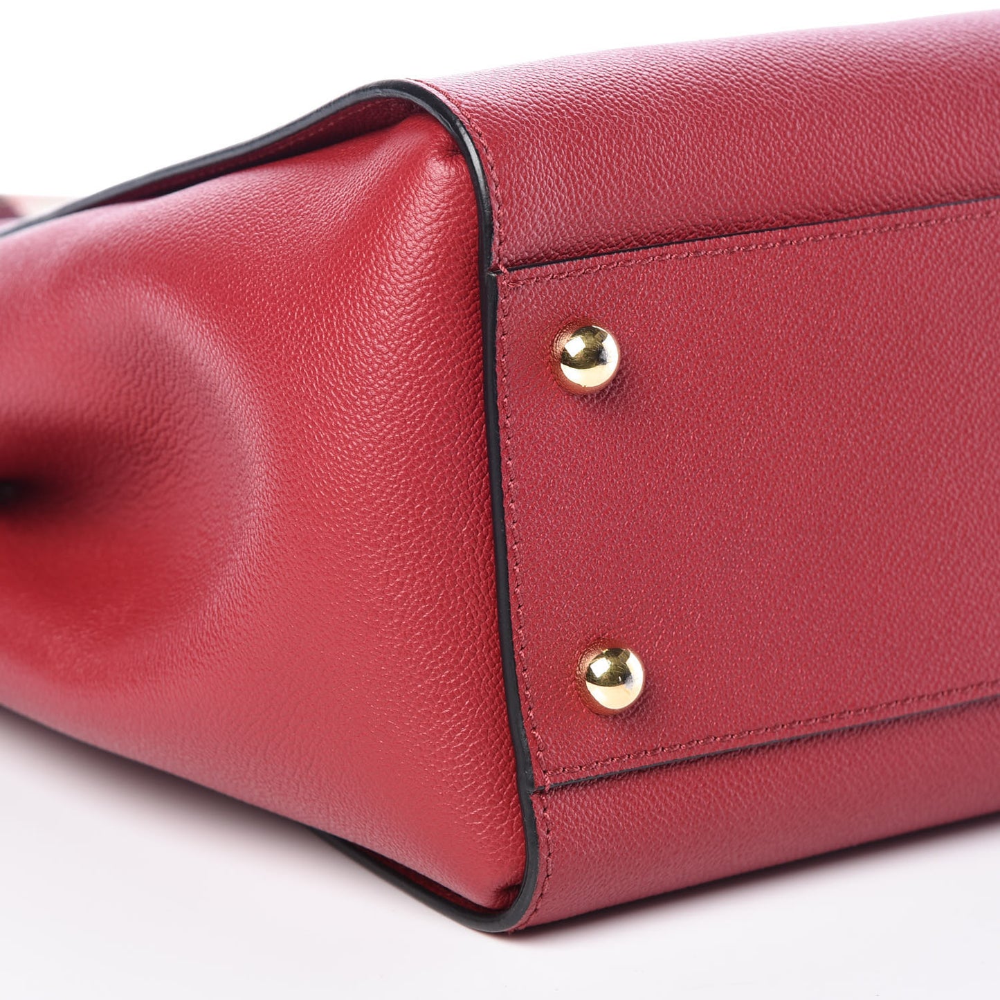 Soft Grain Medium Buckle Tote Parade Red