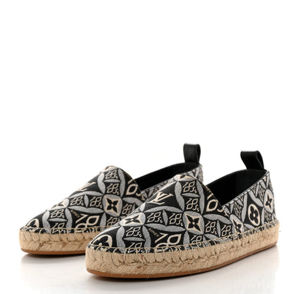 Louis Vuitton Jacquard Since 1854 Starboard Espadrille Flats 35 Grey 3 of 9