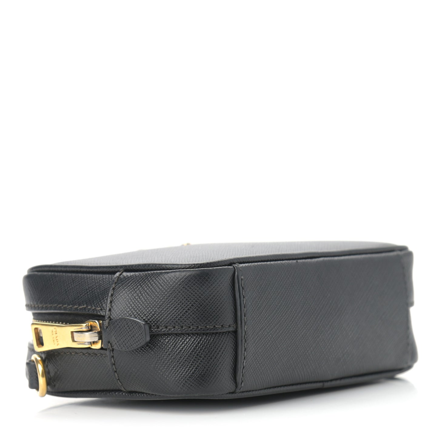 Saffiano Mini Camera Crossbody Bag Black